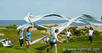 A Performance Piece That Pairs Painted Waves Alongside Real Ones