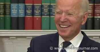 Biden Has Inappropriate Outburst of Laughter When Confronted by Reporter on Afghanistan, Bad Poll Numbers