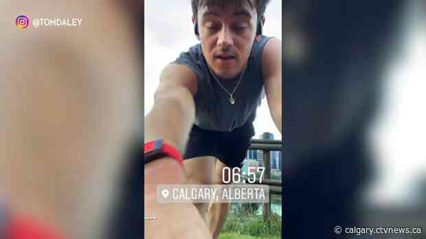 British Olympic champion Tom Daley gives Calgary a workout