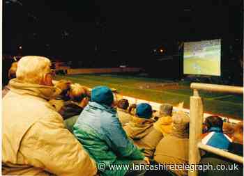 Blackburn Rovers cup action shown on big screen at Ewood Park