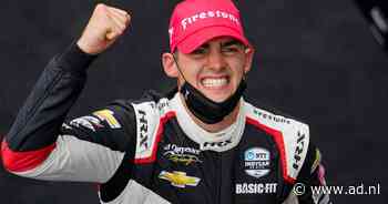 Emotionele Van Kalmthout schrijft geschiedenis in IndyCar: 'Droom al jaren van dit moment' - AD.nl