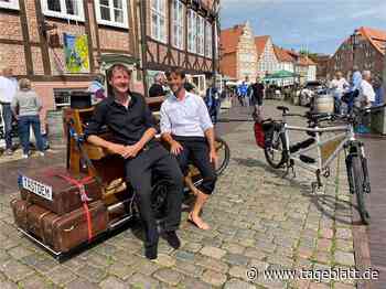 „Extrempianisten“ machten Station in Stade – 1300 Kilometer mit Tandem und Klavier - Stade - Tageblatt-online