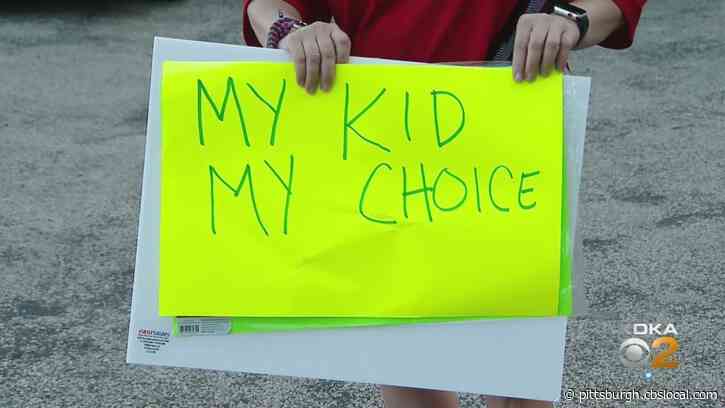 Group Of Parents Opposed To Masks In Schools Rally In North Park