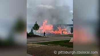 Fire Guts Mansion Under Construction In Upper St. Clair - CBS Pittsburgh
