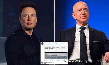 Elon Musk laughs at a meme claiming Jeff Bezos' Blue Origin COPIED SpaceX