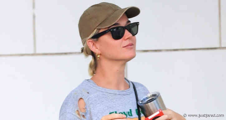 Katy Perry Wears Pink Floyd T-Shirt for Afternoon Walk