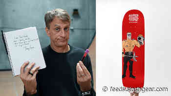 Liquid Death sells Tony Hawk blood-infused skateboard
