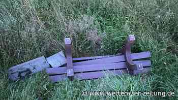 Ruhebank an Nidda zerstört - Wetterauer Zeitung
