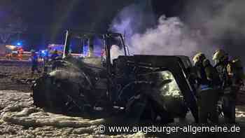 Gestohlener Traktor geht zwischen Merching und Steinach in Flammen auf - Augsburger Allgemeine