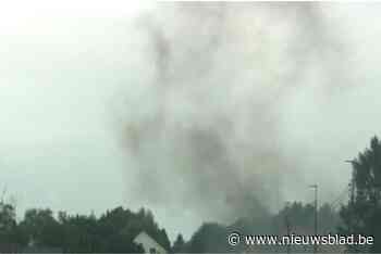 Autobrand langs parcours Druivenkoers