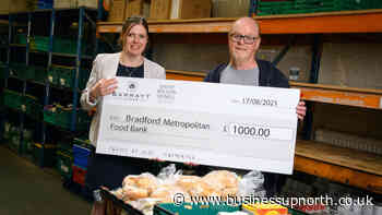 Homebuilder supports Bradford Metropolitan Food Bank with £1,000 donation - Business Up North