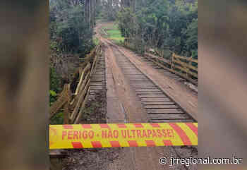 Ponte em condição precária e sem segurança é interditada em Itapiranga - JRTV Jornal Regional