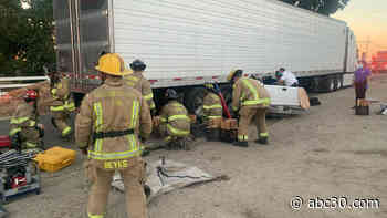 Teen driver killed after crash involving big rig in Fresno County, CHP says