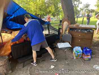 Small homeless encampment removed by city of Rochester