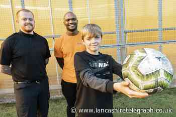 Blackburn Youth Zone take on police in 5-a-side football match