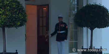 Nope! White House Marine bolts inside after lightning strike