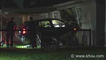 HPD: Teen taken into custody after crashing BMW into home in northwest Houston - KHOU.com