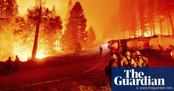 Caldor fire burns on both sides of US Highway 50, footage shows – video