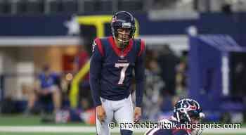 Ka’imi Fairbairn injured in pregame warmups, forcing Justin Reid to kickoff