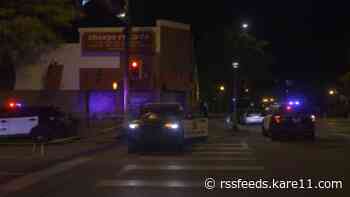 Minneapolis police squad car hits pole; no serious injuries