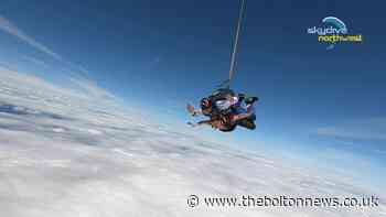 Kate and Stephen Roe soar through the skies to raise money for Bolton Hospice