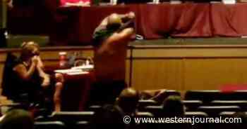 Parent Demanding Masks Be Forced on Kids Loses It, Strips Clothes Off in Middle of School Board Meeting