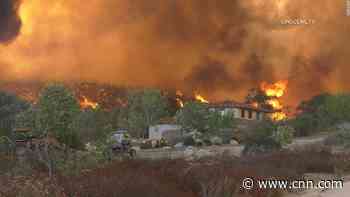 New wildfire in California forces evacuations and grows to 1,200 acres in less than 6 hours