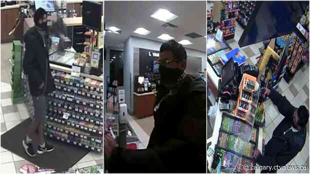 Manhunt continues after multiple robberies reported in Innisfail, Alta.