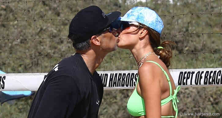 Alessandra Ambrosio Gets a Kiss From Boyfriend Richard Lee During Game of Beach Volleyball