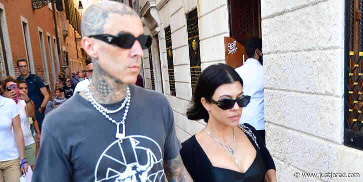 Kourtney Kardashian & Travis Barker Grab A Sweet Treat in Venice Before Nighttime Fashion Event