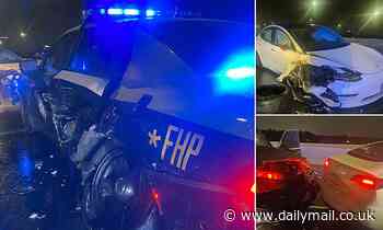 Tesla on autopilot smacked into Florida Highway Patrol cruiser that stopped to help disabled vehicle