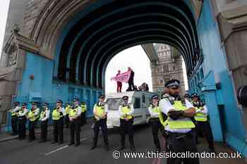 Extinction Rebellion activists block Tower Bridge