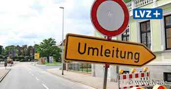 Bundesstraße in Oschatz seit Sonntag wegen Wasserrohrbruchs gesperrt - Leipziger Volkszeitung