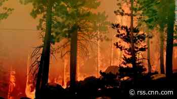 Hospital patients are being evacuated as the rapidly growing fire edges closer to California's Lake Tahoe region