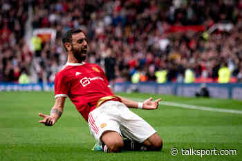 Bruno Fernandes nets stunning free kick as Manchester United blitz Everton with three goals in one half in... - talkSPORT.com