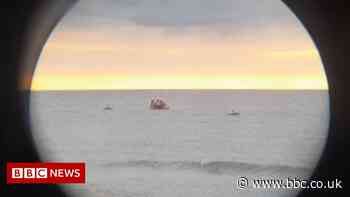 Blackpool lifeboat rescues two people on inflatable rings
