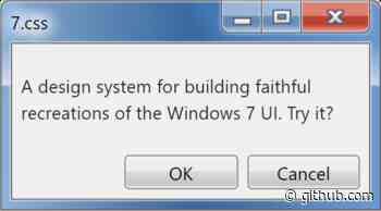 7.css - A CSS framework to recreate Windows 7 GUI