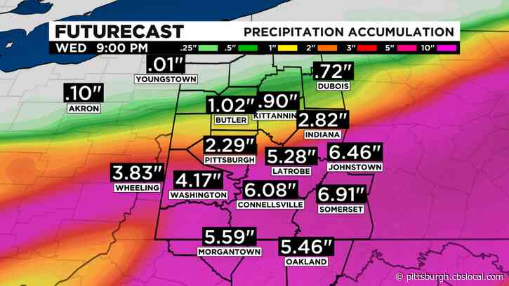 Pittsburgh Weather: Ida’s Remnants Churn Closer To Southwestern Pa. And Northern W. Va. Bringing Heavy Rain, Flooding Worries
