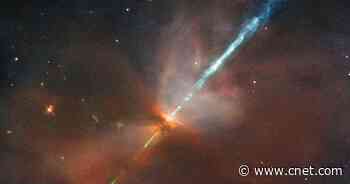 Hubble spots rare celestial object that looks like a space lightsaber     - CNET