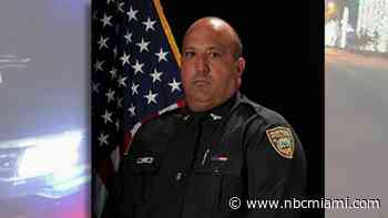 Memorial Held For Miami Beach Officer Eddie Perez, Who Died of COVID-19