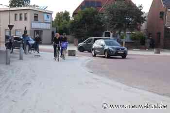 Veilig fietsen rond rotonde in centrum Kinrooi