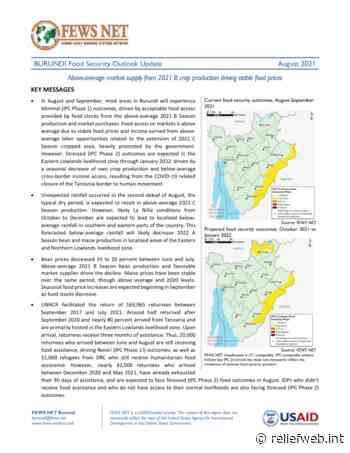 Burundi Food Security Outlook, August 2021 - Burundi - ReliefWeb