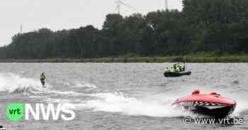 Waterskiliefhebbers kregen vandaag spektakel op het Albertkanaal in Beringen - VRT NWS