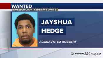 Houston man, juvenile wanted for Burleson County store robbery - KBTX