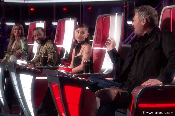 Kelly Clarkson & John Legend Warn Ariana Grande to ‘Never Trust’ Blake Shelton in Hilarious ‘Voice’ Teaser