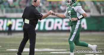 Saskatchewan Roughrider QB Cody Fajardo named CFL’s top performer for August