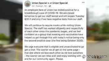 Raleigh business temporarily closes doors after positive COVID test