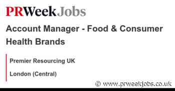 Premier Resourcing UK: Account Manager - Food & Consumer Health Brands