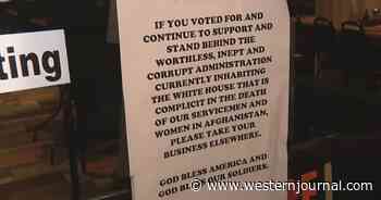 Diner Owner Sickened After Watching Afghan Disaster Posts Blunt Message to Every Biden Supporter on Restaurant Door