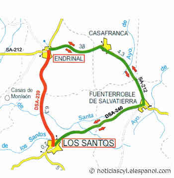 Corte de la carretera DSA-239 entre Endrinal y Los Santos - NoticiasCYL